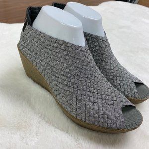 NEW! Bernie Mev.‎ "Sabrina" Open Toe Slip On Wedges, size EU 41